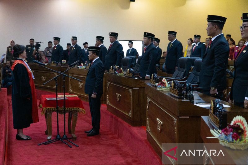 Acara pelantikan seluruh anggota DPRD kabupaten Bangli, propinsi Bali (Dok Humas) ,