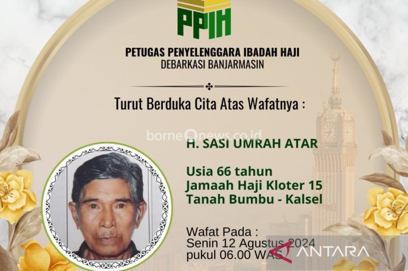 Berita Duka, Haji Asal Kalsel Wafat di Mekkah Karena Sakit
