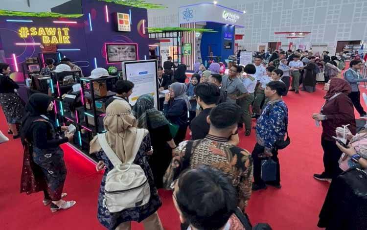 Booth BPDPKS dalam kegiatan Indonesian Research and Innovation atau InaRI Expo 2024 yang dilaksanakan pada 8-11 Agustus 2024 di Gedung Innovation Convention Center, KST Soekarno BRIN Bogor.(FOTO: Istimewa)