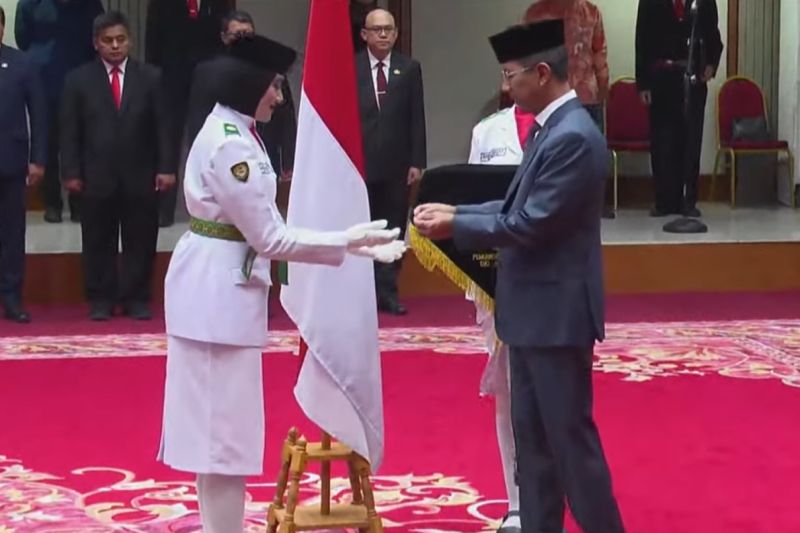 Pengukuhan 42 Anggota Paskibraka DKI Jakarta untuk HUT RI ke-79