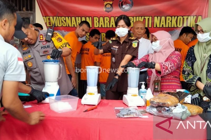 Polresta Jambi musnahkan narkoba senilai Rp2,5 miliar