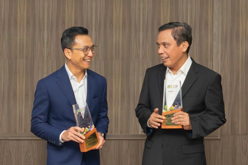PT Bank Tabungan Negara (Persero) Tbk atau BTN meraih penghargaan atas konsistensi perseroan dalam implementasi ESG di berbagai lini bisnisnya. ANTARA/HO-BTN