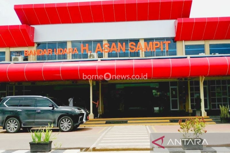 Bandara Haji Asan Sampit tampak dari depan. ANTARA/Norjani