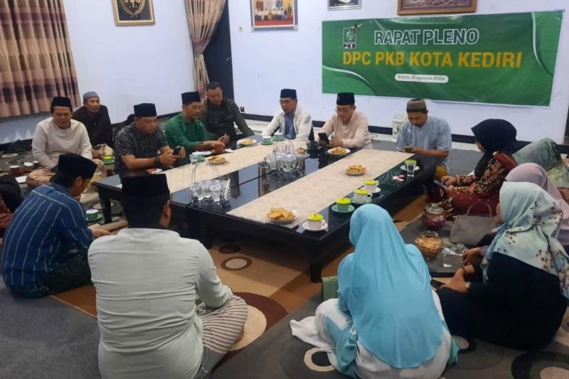 DPC PKB Kota Kediri saat rapat koordinasi di Kediri, Jawa Timur. ANTARA/ HO-PKB Kediri.
