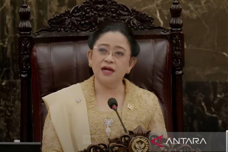Tangkapan layar - Ketua DPR RI Puan Maharani menyampaikan pidato pengantar sidang bersama DPR dan DPD di Gedung MPR/DPR/DPD RI, Jakarta, Jumat (16/8/2024). ANTARA/YouTube/DPR RI/Nadia Putri Rahmani