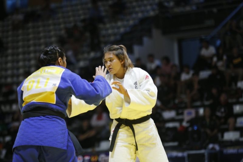 Ilustrasi dua atlet judo sedang bertarung (ANTARA/HO)