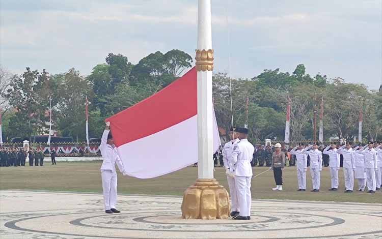 Pimpin Upacara Peringatan HUT RI, Wagub Kalteng Ingatkan Perjuangan Kemerdekaan