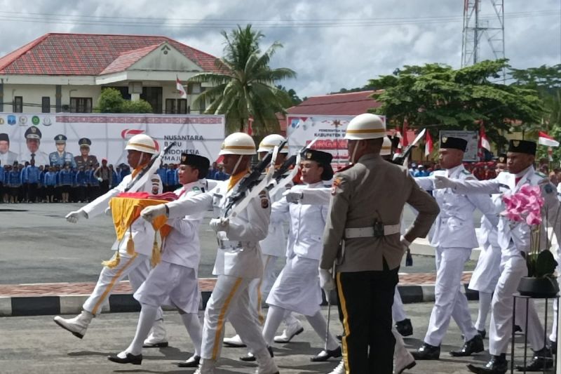 Upacara HUT ke-79 RI di Supiori Berlangsung Aman dan Khidmat