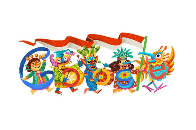 Tampilan Google Doodle spesial HUT ke-79 RI 17 Agustus 2024. (ANTARA/Google)