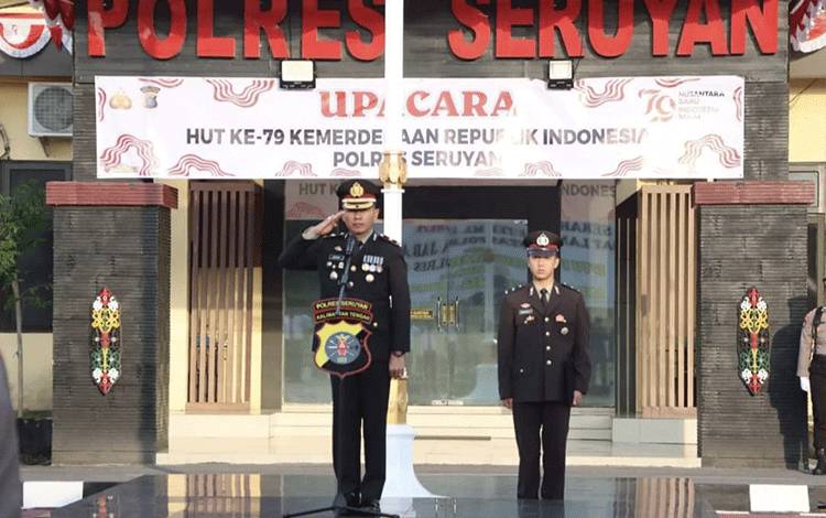 Polres Seruyan Gelar Upacara Peringatan ke-79 Republik Indonesia