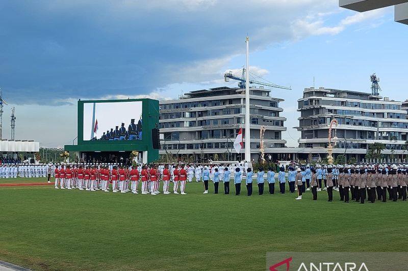 Upacara Penurunan Bendera di IKN Dipimpin Presiden Jokowi