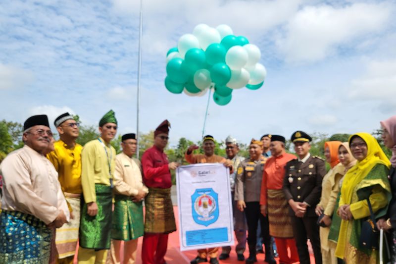 Suasana saat perayaan hari jadi Kubu Raya yang ke-17 tahun di Sungai Raya. ANTARA/Rizki Fadriani