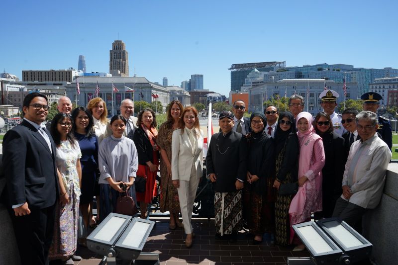 Perayaan HUT RI ke-79 di KJRI San Francisco, Amerika Serikat, Sabtu (17/8/2024). (ANTARA/HO-KJRI San Francisco)
