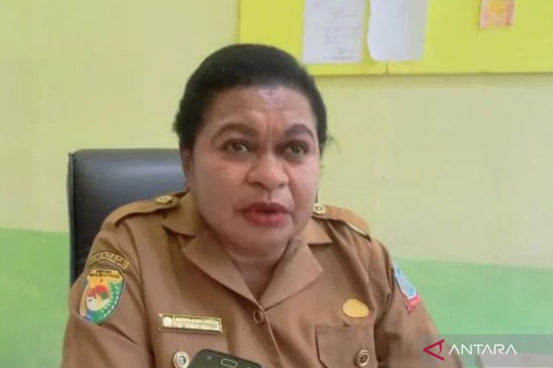 Plt Kepala Dinas Kesehatan Sorong Selatan, Marthina Atanay, saat memberikan keterangan kepada wartawan. ANTARA/Paulus Pulo.