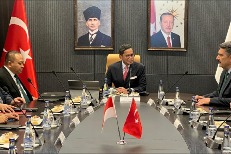 Wakil Menteri Luar Negeri Republik Indonesia (Wamenlu RI) Pahala Nugraha Mansury dalam kunjungannya ke Ankara, Turki, pada 15-16 Agustus 2024. (ANTARA/HO-Kemlu RI)