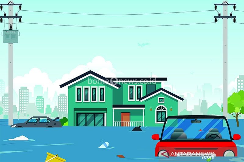 Ilustrasi banjir. (ANTARA/Shutterstock/pri)