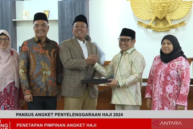 Tangkapan layar - Suasana penetapan anggota Komisi VI DPR RI Nusron Wahid sebagai Ketua Pansus Angket Haji 2024 dalam rapat Pansus Angket Haji yang digelar di Kompleks Parlemen, Jakarta, Senin (19/8/2024). ANTARA/Tri Meilani Ameliya.