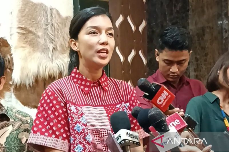 Ketua Divisi Sosialisasi, Pendidikan Pemilih dan Partisipasi Masyarakat Komisi Pemilihan Umum (KPU) Provinsi DKI Jakarta Astri Megatari memberi keterangan kepada media di Jakarta, Senin (19/8/2024). ANTARA/Khaerul Izan