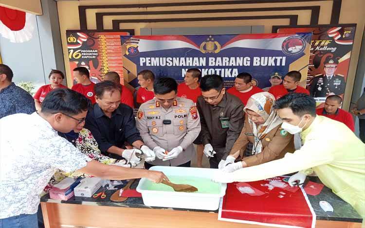 Polres Kotim Musnahkan Sabu Senilai Ratusan Juta
