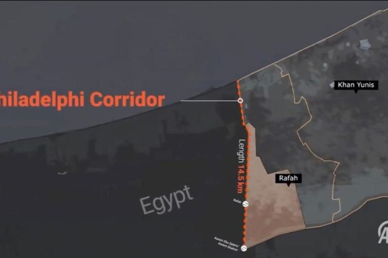 Ilustrasi Koridor Philadelphi. /ANTARA/Anadolu/PY
