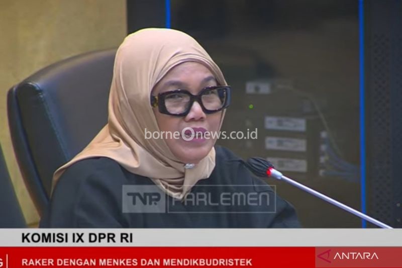 Tangkapan layar - Anggota Komisi IX DPR RI Dian Istiqomah dalam Rapat Kerja Komisi IX DPR dengan Menteri Kesehatan Budi Gunadi Sadikin di Kompleks Parlemen, Jakarta, Rabu (3/7/2024). ANTARA/Tri Meilani Ameliya
