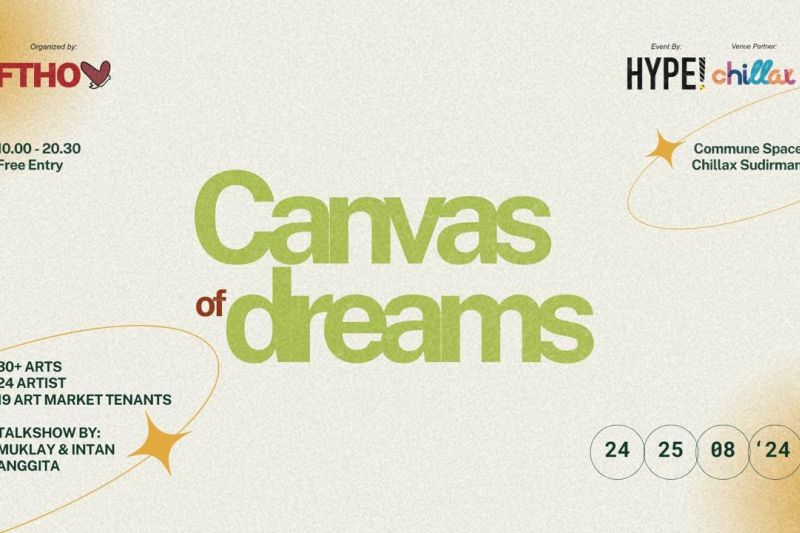 Poster gelaran "Canvas of Dreams". (ANTARA/ HO-FTHO)