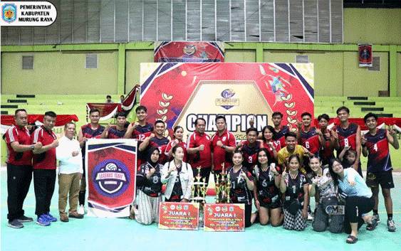 Legends Team Juara Turnamen Bola Voly Pj Bupati Cup Murung Raya 2024