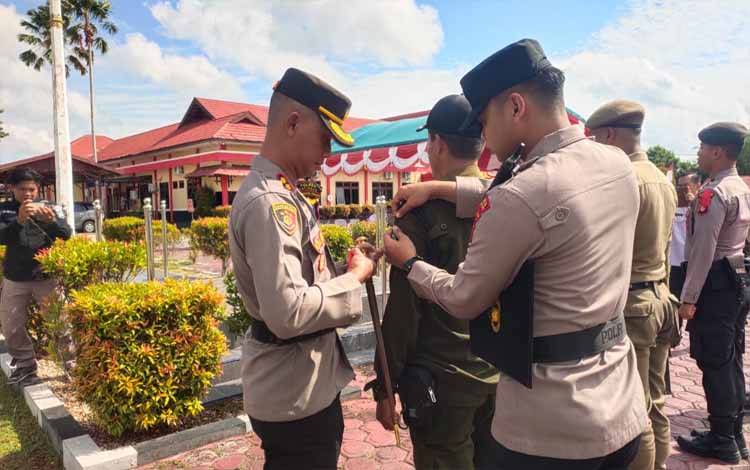 Polres Katingan Apel Gelar Pasukan Operasi Mantap Praja Pengamanan Pilkada 2024
