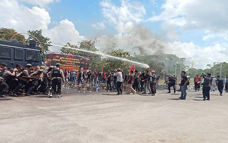 Perkuat Pengamanan Pilkada, Polres Kotim Menggelar Sispamkota