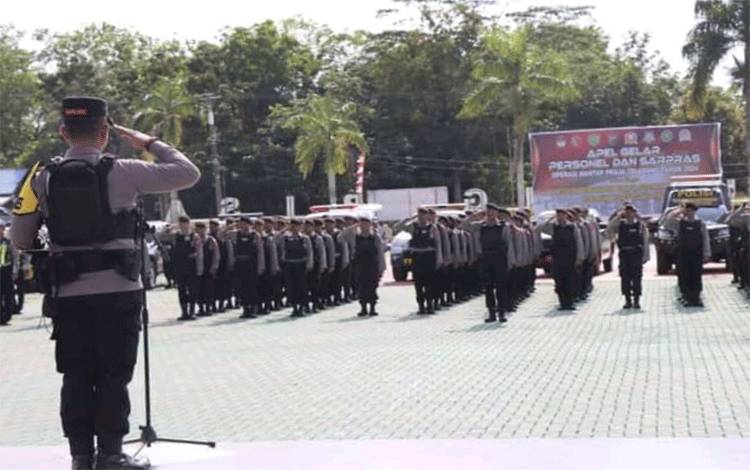 Polres Pulang Pisau Apel Gelar Operasi Mantap Praja Telabang, Siap Amankan Pilkada