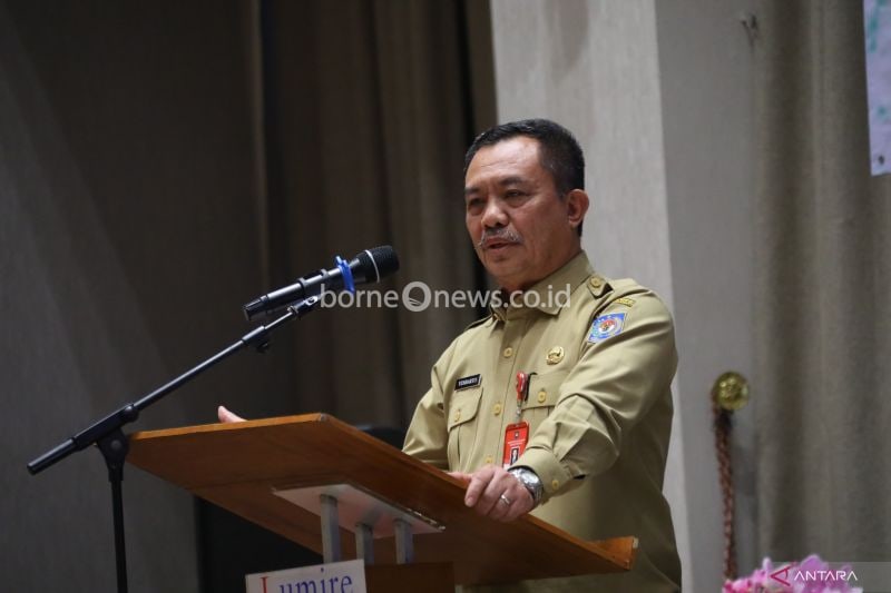 Kepala BSKDN Kemendagri Yusharto Huntoyungo dalam acara penandatanganan komitmen pemanfaatan Puja Indah di Jakarta, Senin (27/8/2024). ANTARA/HO-Puspen Kemendagri