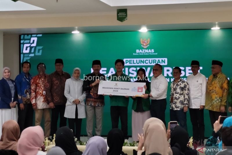 Peluncuran Beasiswa Badan Amil Zakat Nasional (Baznas) 2024 di Jakarta, Selasa (27/8/2024). (ANTARA/Sean Filo Muhamad)