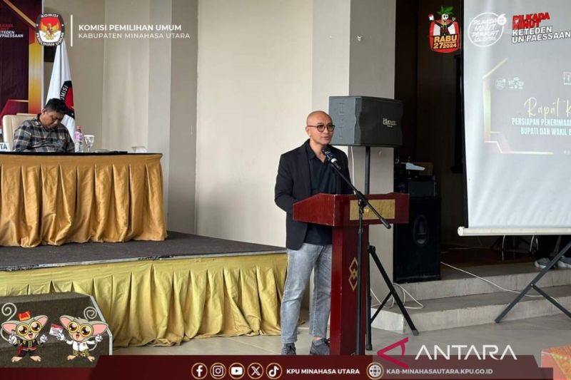 Ketua KPU Minut Hendra Lumanauw, di Airmadidi, Senin (27/8/2024). ANTARA/HO-KPU.