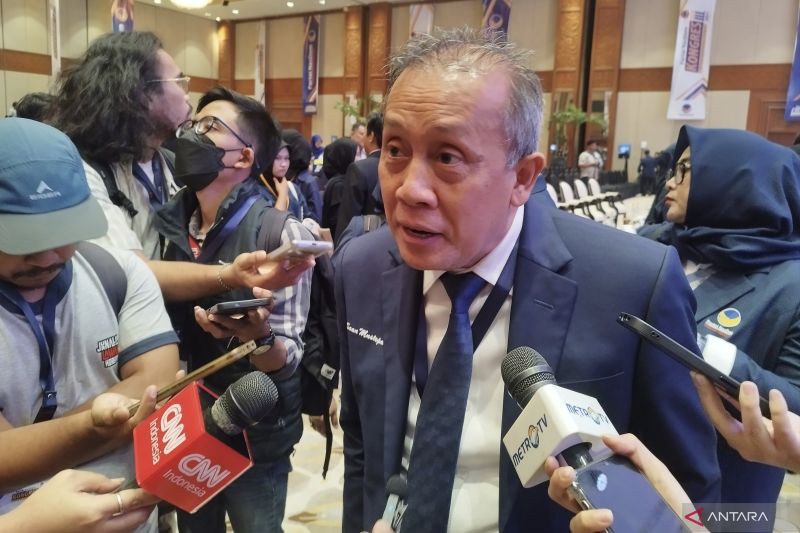 Ketua DPW Partai Nasdem Jawa Barat Saan Mustopa di Jakarta, Selasa (27/8/2024). ANTARA/Bagus Ahmad Rizaldi.