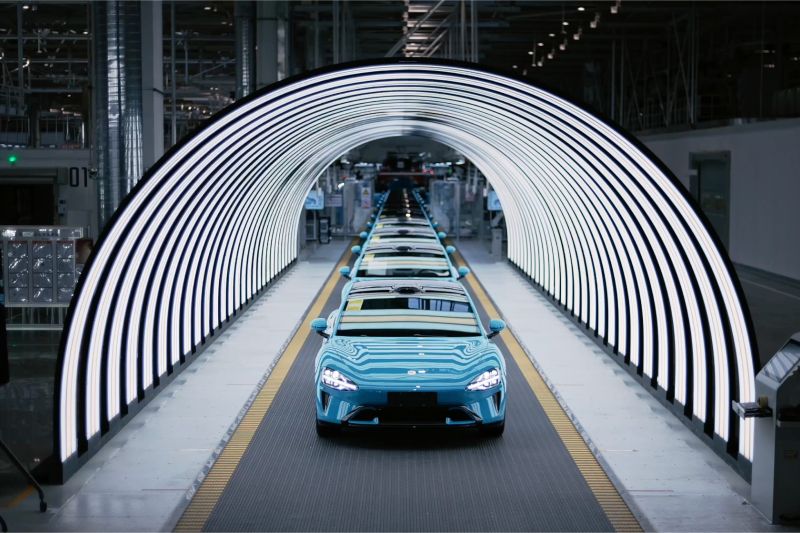 Mobil listrik Xiaomi SU7. ANTARA/X/Xiaomi