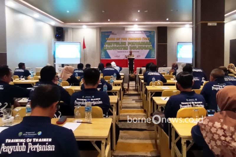 Sebanyak 60 Tenaga Pelatih Penyuluh Pertanian Kabupaten Bulungan sedang mengikuti pelatihan selama lima hari pada 26-30 Agustus 2024 di Bulungan, Kalimantan Utara. (Antara/ HO YKAN)