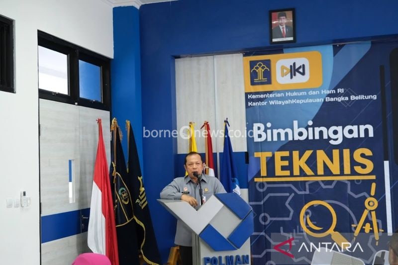 Kanwil Kemenkumham Provinsi Kepulauan Bangka Belitung meningkatkan pengetahuan dan pemahaman kekayaan intelektual (KI) para akademisi di Politeknik Manufaktur Negeri Babel, (ANTARA/ HO-Kemenkumham)