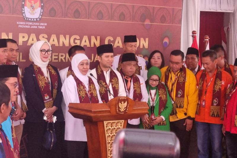 Pendaftaran Khofifah-Emil sebagai Calon Gubernur Jatim 2024