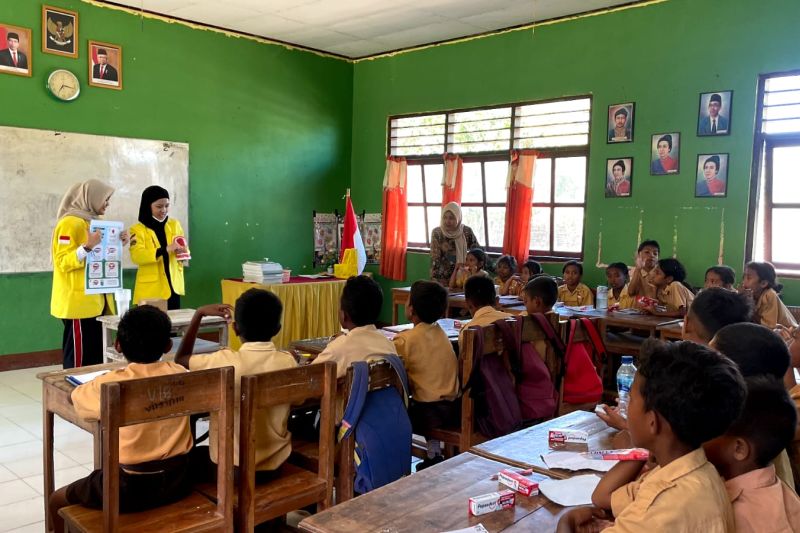 Pengmas UI ketika memberikan edukasi pendidikan dan kesehatan di NTT (ANTARA/HO-Humas UI)
