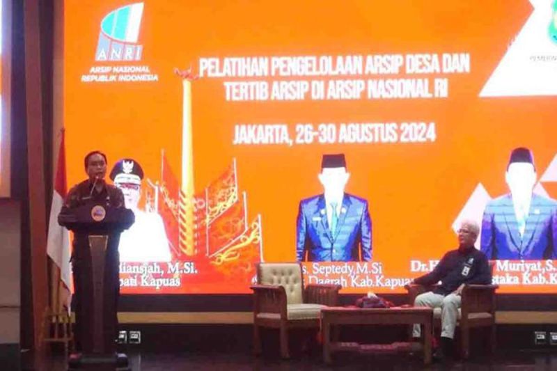Pelatihan ANRI untuk Camat dan Kepala Desa di Kapuas, Tingkatkan Pengelolaan Arsip