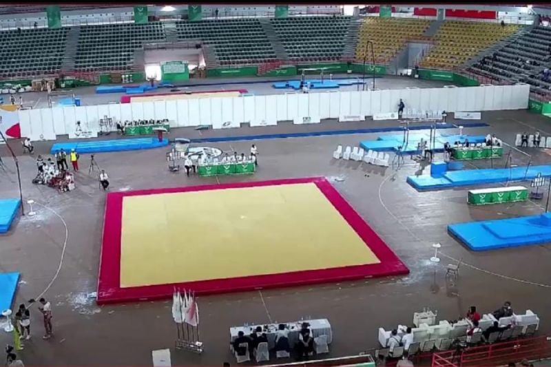 Hasil gambar yang diambil dari CCTV untuk melakukan pemantauan pengamanan di salah satu arena pertandingan Pekan Olahraga Nasional (PON) di Sumatera Utara. (HO-Bidang Humas Polda Sumatera Utara)