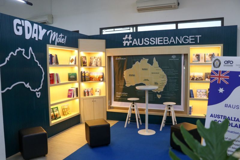 Fasilitas Ruang Aussie Banget Corner (ABC) di Perpustakaan Universitas Diponegoro Semarang yang merupakan hasil kerja sama Undip dan Konsulat Jenderal Australia. ANTARA/HO-Undip