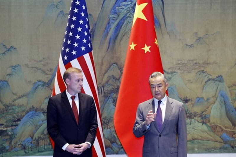 Penasihat Keamanan Nasional Amerika Serikat (AS) Jake Sullivan bertemu dengan Menteri Luar Negeri China Wang Yi di Beijing, China pada Rabu (28/8/2024) (ANTARA/HO-Kementerian Luar Negeri China)