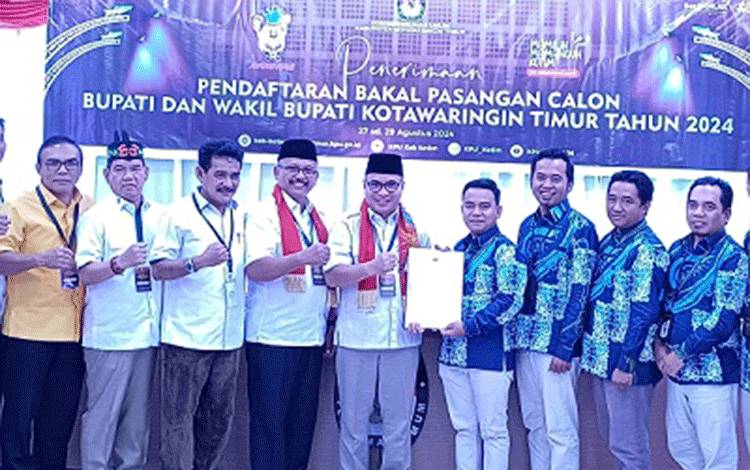 Selesai Serahkan Berkas ke KPU Kotim, Sanidin-Siyono Yakin Menang