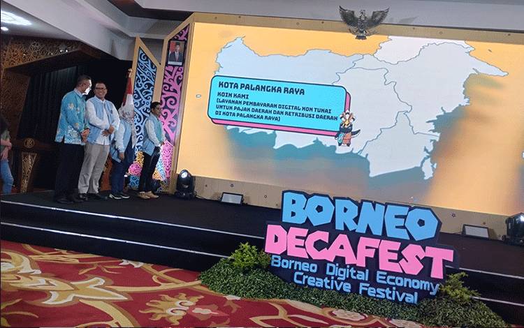 Peluncuran elektronifikasi transaksi Pemda dalam rangkaian kegiatan Borneo Decafest pada Kamis, 29 Agustus 2024.(FOTO: TESTI PRISCILLA)