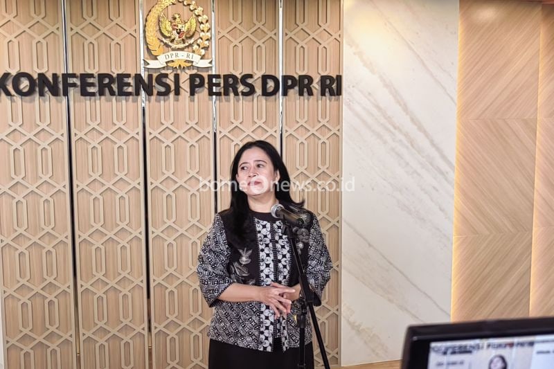 Ketua DPR RI Puan Maharani usai memimpin Rapat Paripurna Khusus dalam rangka Hari Ulang Tahun Ke-79 DPR RI di Gedung Nusantara II, Kompleks Parlemen, Senayan, Jakarta, Kamis (29/8/2024). ANTARA/Melalusa Susthira K.