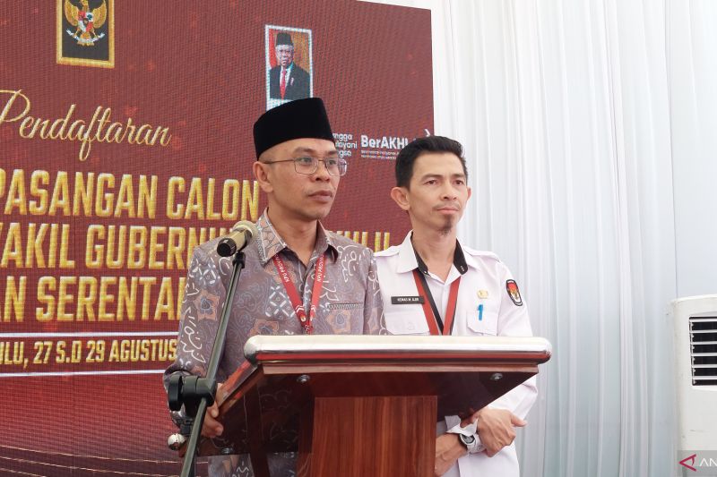 Ketua KPU Provinsi Bengkulu Rusman Sudarsono di Bengkulu, Kamis. (29/8/2024). ANTARA/Boyke Ledy Watra.