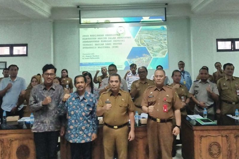 Kegiatan FGD penyusunan masterplan kawasan industri wilayah Kecamatan Pilangkenceng Kabupaten Madiun, Jawa Timur. ANTARA/HO-Diskominfo Kab Madiun