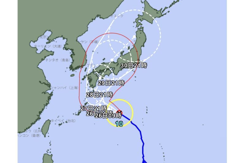 Korban Tewas Topan Shanshan di Jepang Meningkat Jadi 74 Orang