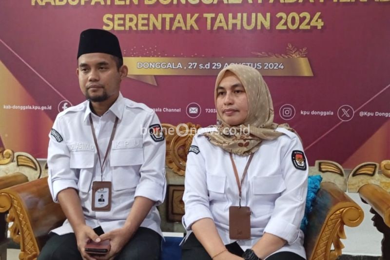 KPU Donggala Terima Lima Bapaslon untuk Pilkada 2024